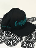 Teal on Black Snapback