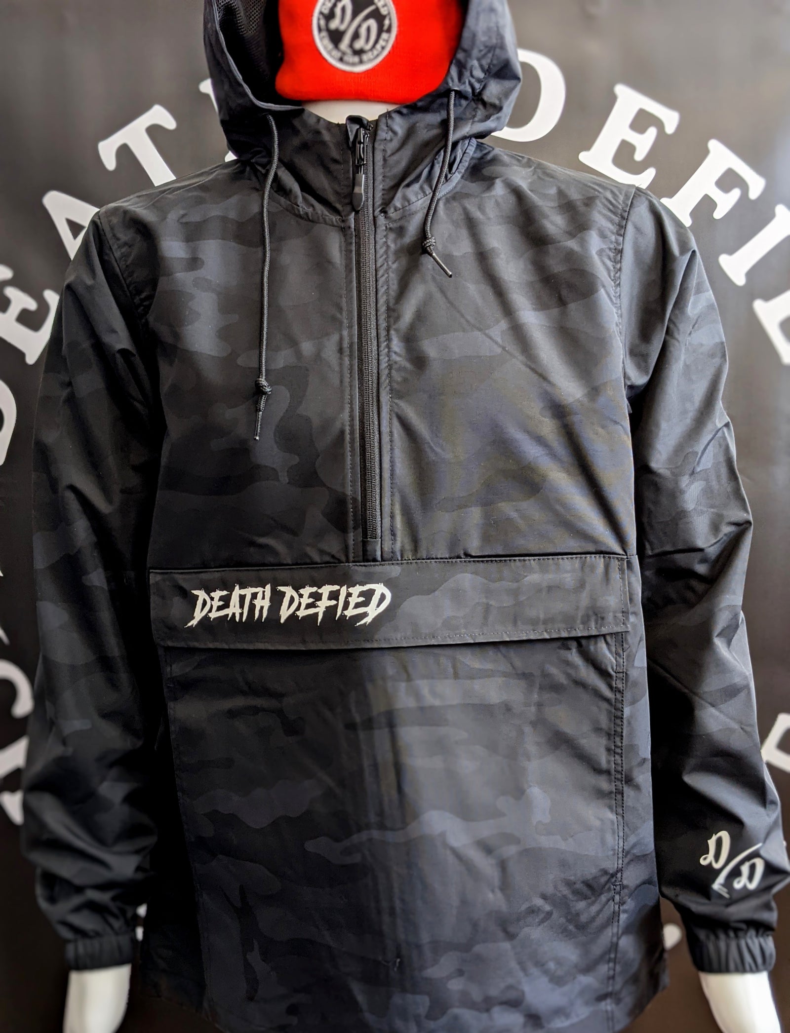 Black camo anorak jacket