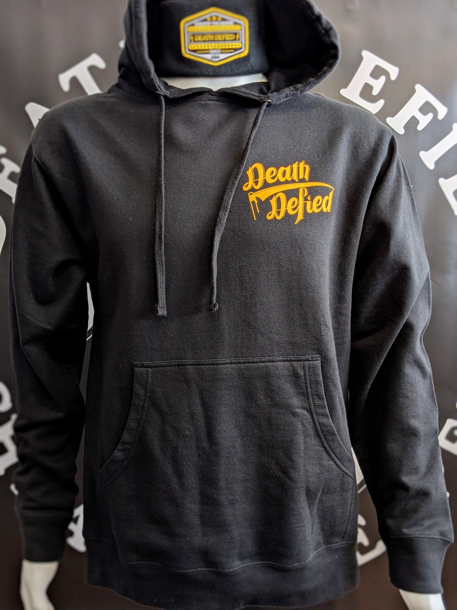 Yellow on black OG pullover hoodie