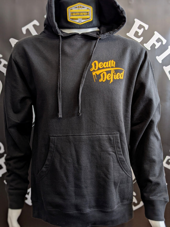 Yellow on black OG pullover hoodie