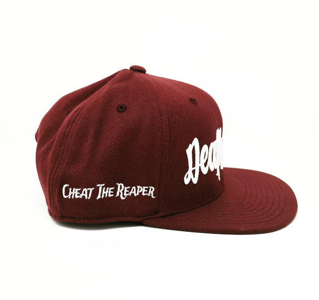White on Maroon Snapback